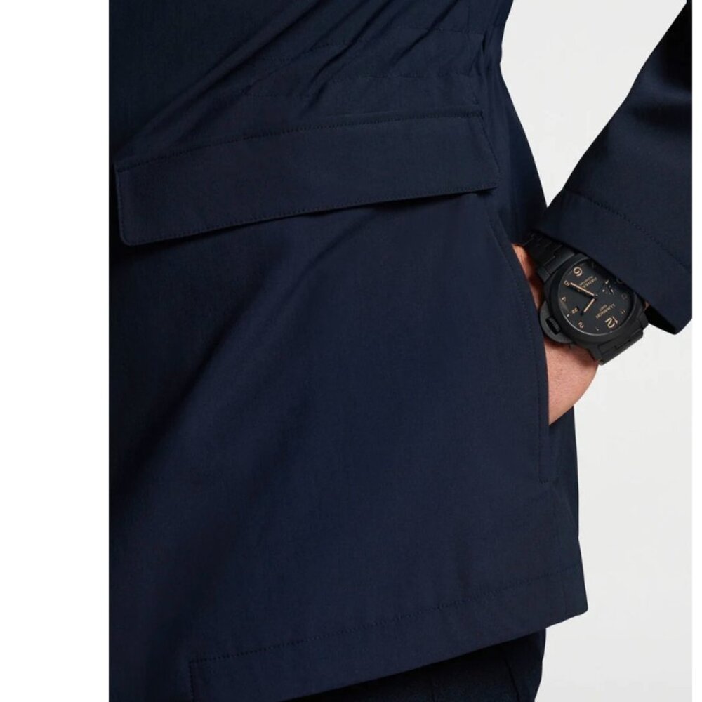 NWT Peter Millar Excursionist Flex City Car Coat Navy Wool Blend Jacket Men's XL - Picture 7 of 13